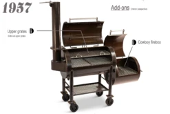 Workhorse Pits 1957 With Upper Rack & Cowboy Firebox -Kitchen Grill Shop 1957 Options Open