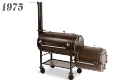 Workhorse Pits 1975 With Upper Rack And Cowboy Firebox -Kitchen Grill Shop 1975 Angled2 Closed