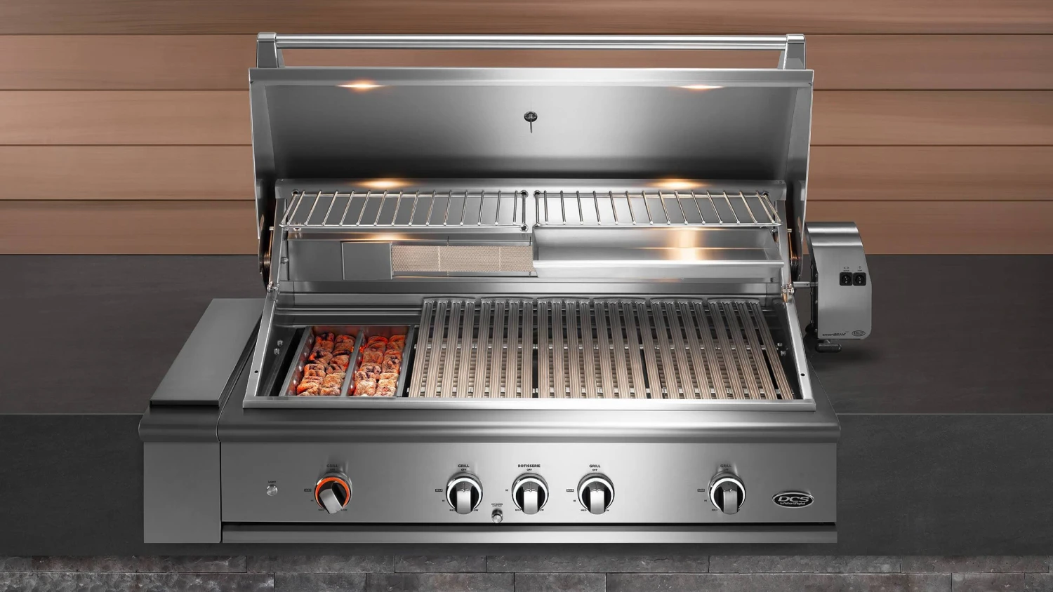 DCS Series 9 Evolution 48-Inch Built-In Gas Grill With Rotisserie DCS Series 9 Evolution 48-Inch Built-In Gas Grill With Rotisserie -Kitchen Grill Shop BE1 48RC N BE1 48RC L ASE6 48 smoker tray charcoal w