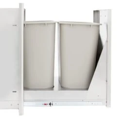Blaze 20" Roll-Out Stainless Steel Double Trash / Recycling Bin 6 Blaze 20" Roll-Out Stainless Steel Double Trash / Recycling Bin -Kitchen Grill Shop Blaze Recepticial Drawer 04