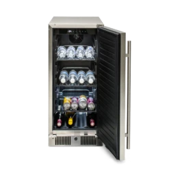 Blaze 15" Outdoor Refrigerator 3.2 CF 6 Blaze 15" Outdoor Refrigerator 3.2 CF -Kitchen Grill Shop Narrow front dooropen drinks trans