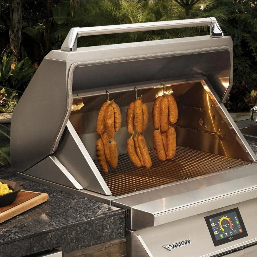Twin Eagles 36" Built-In Wood Fired Pellet Grill and Smoker Twin Eagles 36" Built-In Wood Fired Pellet Grill And Smoker -Kitchen Grill Shop Pellet Hooks