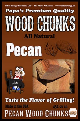 Papa's Pecan Wood Chunks Papa's Pecan Wood Chunks -Kitchen Grill Shop graphic common PecanWoodChunks front 102318