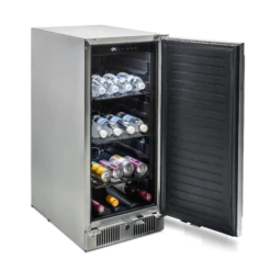 Blaze 15" Outdoor Refrigerator 3.2 CF 7 Blaze 15" Outdoor Refrigerator 3.2 CF -Kitchen Grill Shop narrow angle dooropen drinks trans