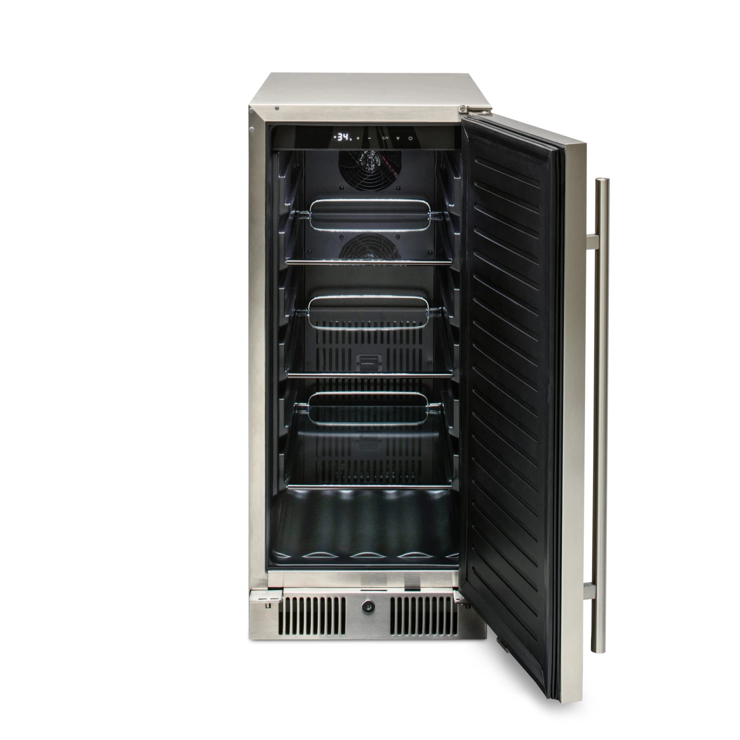 Blaze 15" Outdoor Refrigerator 3.2 CF Blaze 15" Outdoor Refrigerator 3.2 CF -Kitchen Grill Shop narrow dooropen scaled 1