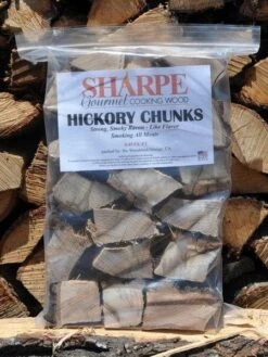 Hickory Chunks - Sharpe Gourmet Cooking Wood Bag (.45 Cu Ft)