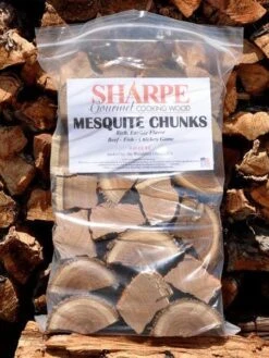 Mesquite Chunks - Sharpe Gourmet Cooking Wood Bag (.45 Cu Ft)