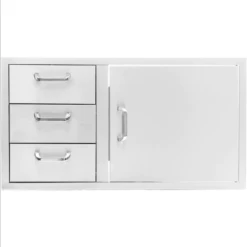 PCM 260 Series 39" Stainless Steel Reversible Access Door & Triple Drawer Combo