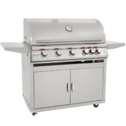 Blaze Premium LTE 40" 5-Burner Freestanding Gas Grill With Rear Infrared Burner & Grill Lights