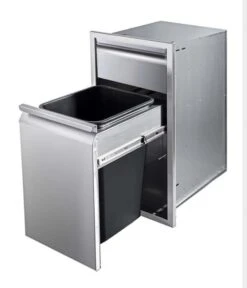 Memphis Grills 15" Single Access Drawer With Trash Bin And Soft Close -Kitchen Grill Shop vgc15bwb1 b